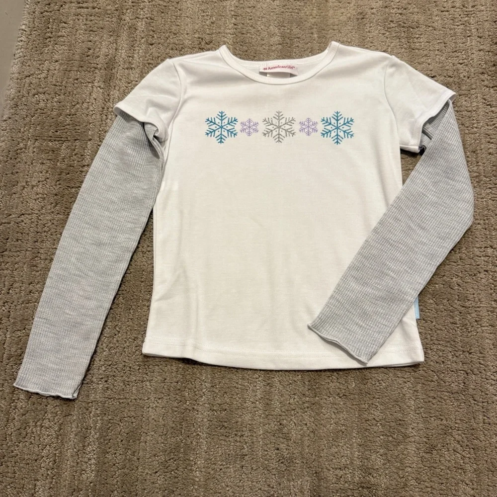 American Girl Doll Snuggly Snow Snowflake Pajama Set For Girls Just Like Me 2008